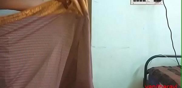  desi Indian  tamil aunty telugu aunty kannada aunty  malayalam aunty Kerala aunty hindi bhabhi horny cheating wife vanitha wearing saree showing big boobs and shaved pussy Aunty Changing Dress ready for party and Making Video